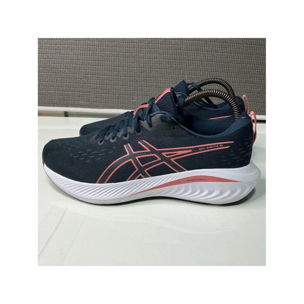 Asics Gel-Excite 10 Running Shoes Navy/Pink US 9.5 Women's Breathable AmpliFoam